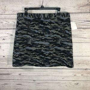NWT Halogen Camo Mini Skirt, Sz 14